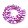 Natural Fire Crackle Agate Beads Strands G-S346-8mm-21-2