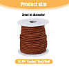 Round PU Leather Braided Cord LC-WH0012-03A-01-2