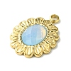 Ion Plating(IP) Real 14K Gold Plated 304 Stainless Steel with Glass Pendant FIND-Z028-30A-2