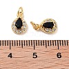 Brass Micro Pave Cubic Zirconia Charms KK-B102-01G-02-3