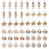 CHGCRAFT 48Pcs 12 Styles Rack Plating Eco-friendly Alloy Rhinestone Pendants FIND-CA0007-95-1