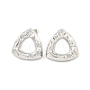 Non-Tarnish Triangle 304 Stainless Steel Ear Studs EJEW-L290-005P-1