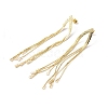Brass Chain Tassel Dangle Stud Earrings for Women EJEW-P214-08G-1