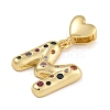 Brass Micro Pave Colorful Cubic Zirconia Pendants KK-P281-01G-M-2