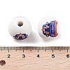 Independence Day Theme Wood European Beads WOOD-M011-07B-3