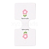 Folding Flower Pattern Paper Jewlery Display Cards for Necklaces CDIS-T004-22-4