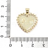 Rack Plating Brass Micro Pave Cubic Zirconia Pendants KK-Z064-05G-4