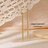 Brass Chain Tassel Stud Earrings FS-WGE0263-03-2