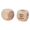 Schima Wood Blank Dice WOOD-WH0124-154D-1