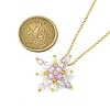 Glass Seed Beads Beaded Star Pendant Necklaces NJEW-MZ00088-02-3