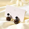 Alloy & 925 Sterling Silver & Resin Stud Earrings EJEW-Q013-10A-1