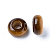 Natural Tiger Eye European Beads G-G740-12x6mm-10-2