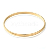 Ion Plating(IP) 304 Stainless Steel Plain Bangles BJEW-L664-024E-G-01-2