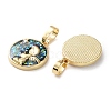 Brass Micro with Sythetic Opal Pendants KK-S048-07G-2