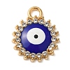 Alloy Enamel Rhinestone Glass Pendants ENAM-U003-02G-07-1