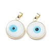 Handmade Evil Eye Lampwork Pendants LAMP-F031-02G-03-1