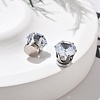 Cubic Zirconia Clip-on Earrings EJEW-L100-01P-07-3