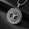 Tibetan Style Alloy Tree of Life Pendant Box Chain Necklaces PW-WGFD1C3-01-2