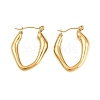 Hollow Nuggets 304 Stainless Steel Hoop Earrings EJEW-P345-05G-2