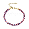 Braided Round Polyester Cord Bracelet Makings FB-CBAEDA0-01G-16-1