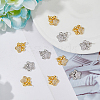 DICOSMETIC 12Pcs 2 Colors Rack Plating Brass Micro Pave Cubic Zirconia Charms KK-DC0003-18-4