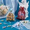 40Pcs 4 Colors 3D Flower Organza Drawstring Bags OP-BBC0001-06B-4