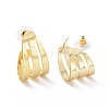 Brass Stud Earrings EJEW-L234-12G-2