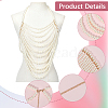 Plastic Imitation Pearl Round Beaded Shoulder Chains AJEW-WH20006-210-5