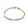 304 Stainless Steel Link Chain Bracelets BJEW-B078-120GP-1