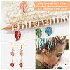 18Pcs 6 Color Alloy Enamel Leaf Charms Locking Stitch Markers AJEW-PH01453-3