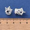 Rack Plating Brass Pave Clear Cubic Zirconia Pendants KK-D100-05S-3