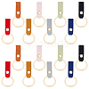 WADORN 16Pcs 8 Colors PU Leather Keychain KEYC-WR0001-11-1