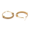 304 Stainless Steel Mesh Hoop Earrings EJEW-O096-09C-G-2