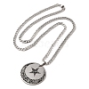 Moon & Star 304 Stainless Steel Enamel Pendant Necklaces NJEW-D066-06P-1