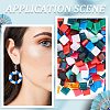 800Pcs 10 Colors Opaque Acrylic Slide Charms OACR-SC0001-36B-5