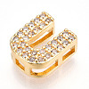 Brass Micro Pave Cubic Zirconia Charms KK-N254-217G-U-2