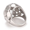 Non-Tarnish 304 Stainless Steel Hollow Chunky Ring for Men Women RJEW-B040-18P-3