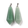 Natural Green Aventurine Pointed Pendants G-I314-02P-24-2