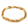 PVD Vacuum Plating 304 Stainless Steel Link Chain Bracelets BJEW-B078-84G-1