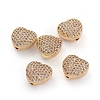 Brass Micro Pave Cubic Zirconia Beads ZIRC-E164-65G-2