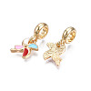 Rack Plating Alloy Enamel European Dangle Charms MPDL-N039-211-2