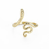 Snake Shape Rack Plating Alloy Cuff Rings RJEW-Q163-022A-RS-1
