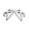 Platinum Plated Alloy Letter Pendants LS-PALLOY-J718-01P-V-1