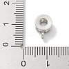 Rack Plating Brass Micro Pave Clear Cubic Zirconia Tube Bails KK-L224-025P-3