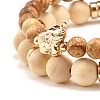 Elephant Stretch Bracelets Set for Girl Women BJEW-JB07127-6