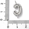 Brass Micro Pave Cubic Zirconia Letter Links KK-I717-04C-P-3