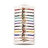 12Pcs 12 Colors Polyester Bracelets BJEW-P340-12B-G-1