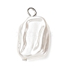 2Pcs ABS Plastic Imitation Pearl Pendants PALLOY-JF04415-2