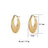 Real 18K Gold Plated 304 Stainless Steel Hoop Earrings GU2776-2-2