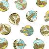 20Pcs 5 Styles Alloy Enamel Pendants ENAM-FS0004-06-3